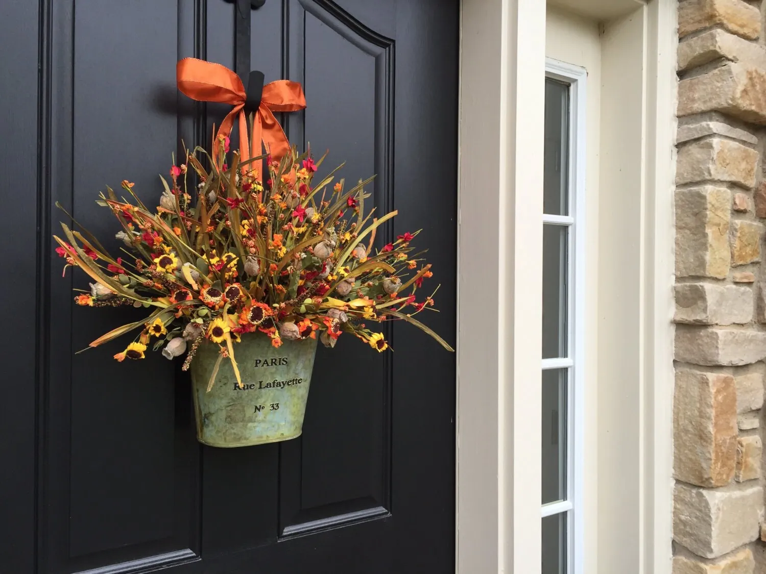 Vintage-Inspired Fall Basket Wreath