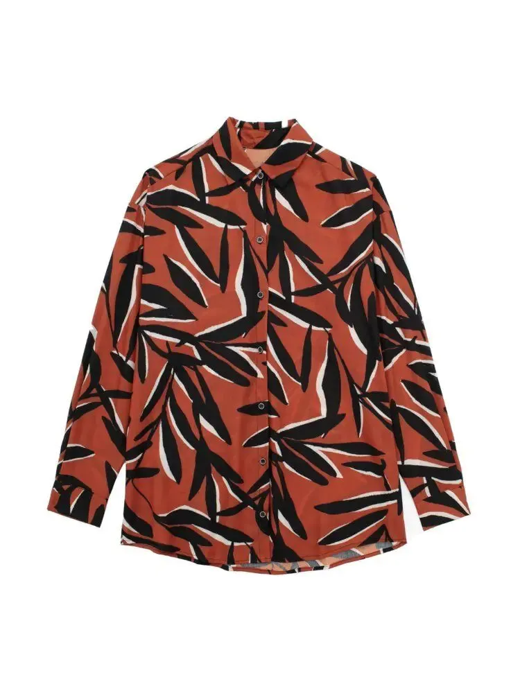 Vintage Lapel Neck Long Sleeves Set