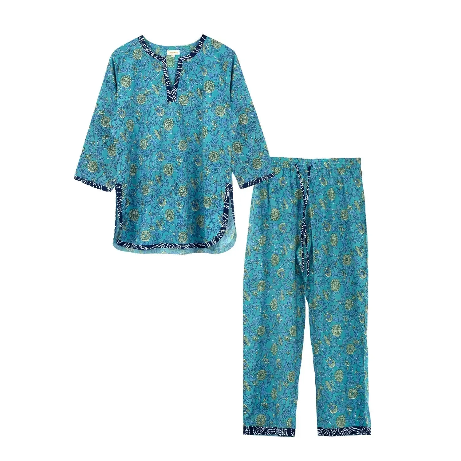 Waterlily Women's Floral Cotton Pyjamas