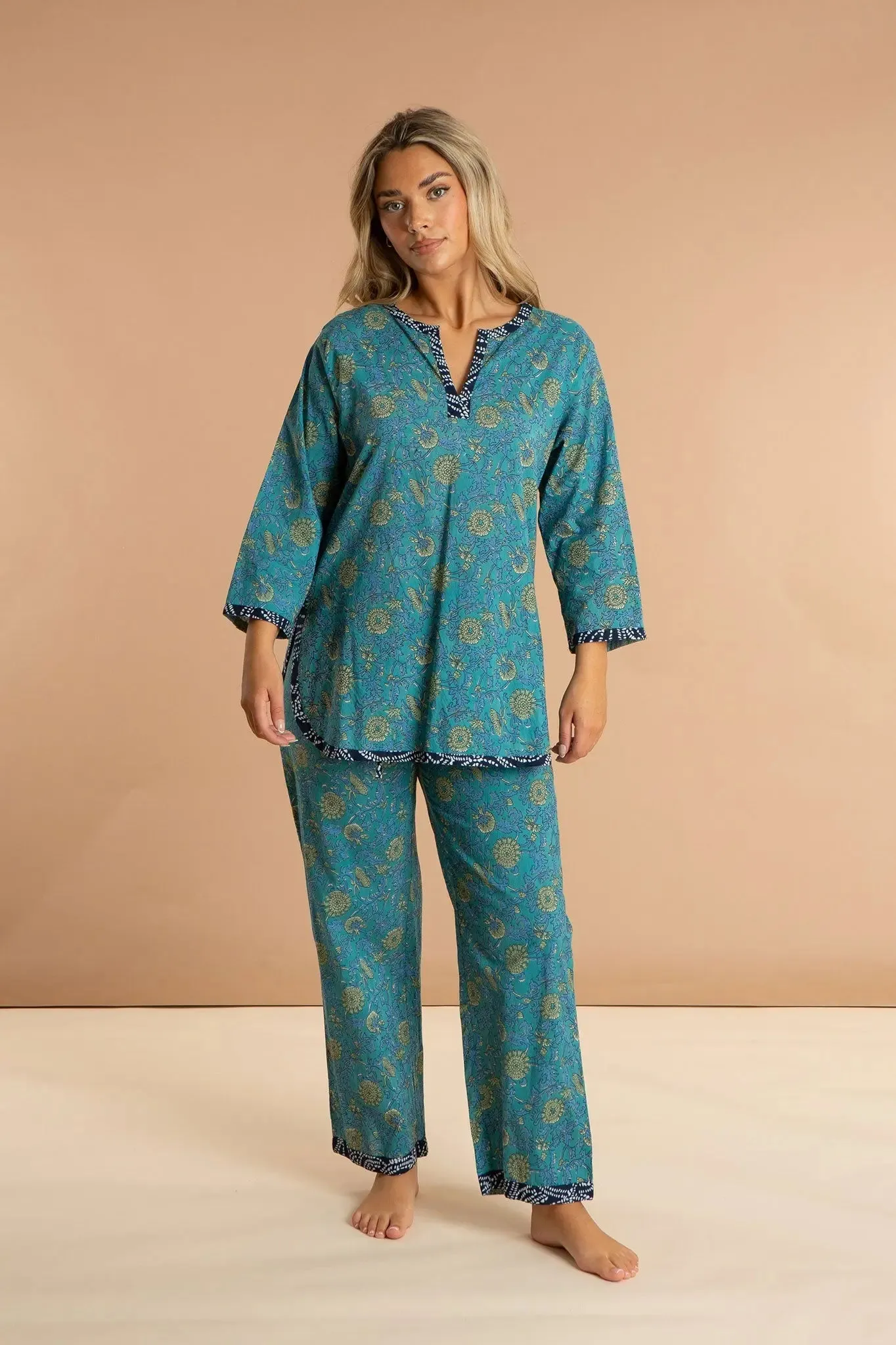 Waterlily Women's Floral Cotton Pyjamas