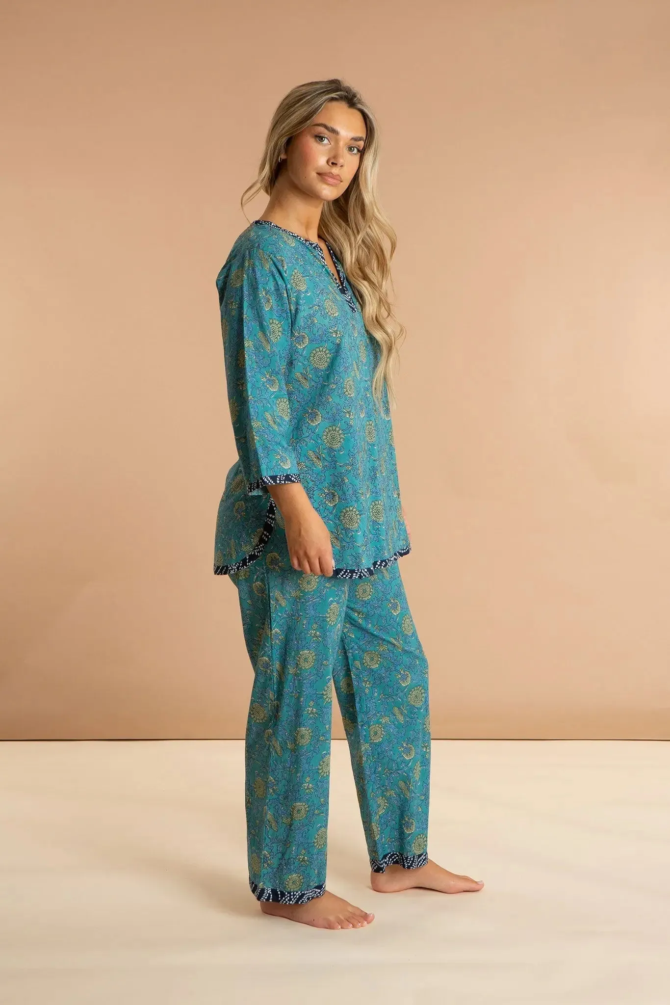 Waterlily Women's Floral Cotton Pyjamas