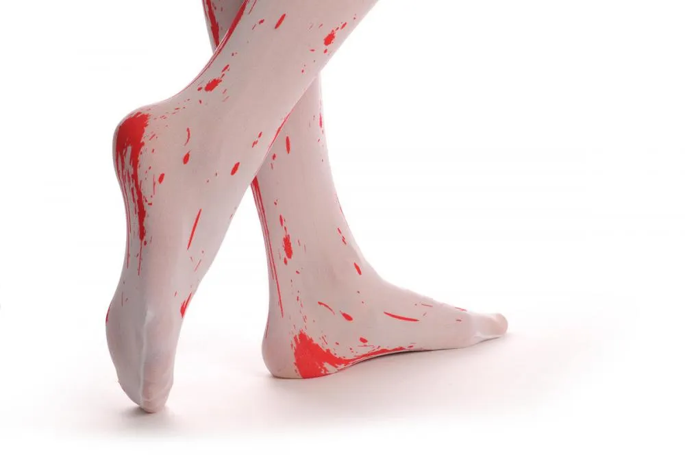 White With Faux Blood Halloween Zombie