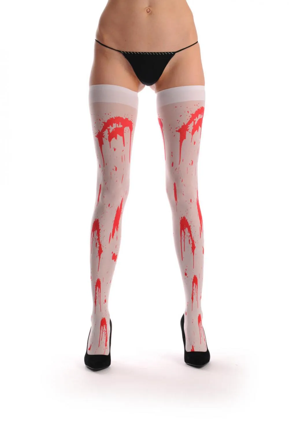 White With Faux Blood Halloween Zombie